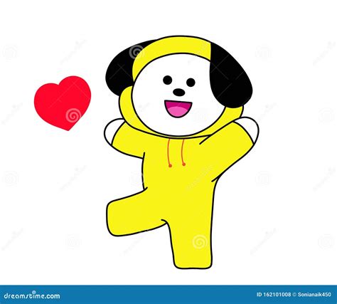 Chimmy De Bt O Bts Stock De Ilustraci N Ilustraci N De Perro