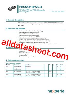 Pbss Pas Q Datasheet Pdf Nexperia B V All Rights Reserved