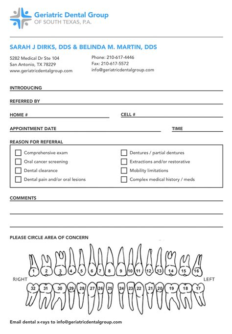 Printable Dental Referral Forms Printable Form 2024