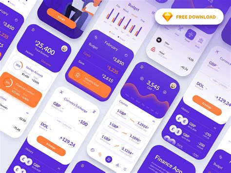 finance application template sketch