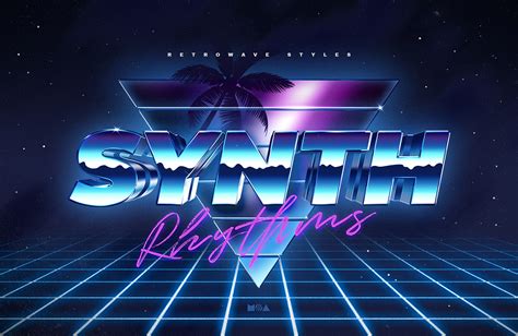 80s Retro Text Effects Retrowave Synthwave Add Ons GraphicRiver