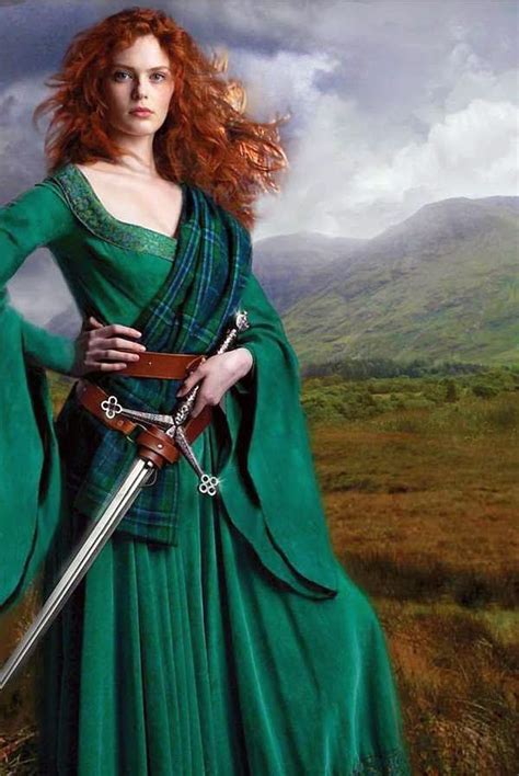 Celtic Warrior Woman Dress Up Robe Médiévale Costume écossais Et