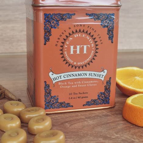 Black Tea Harney Sons Hot Cinnamon Sunset 20 Pcs Coffee Friend