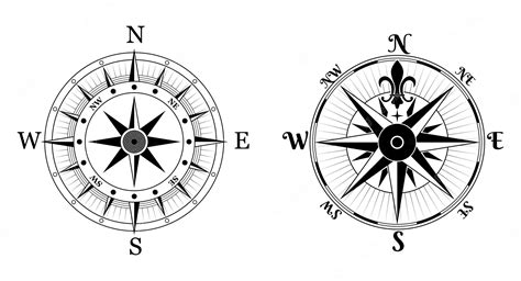 Simple Map Compass Rose