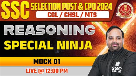 Ssc Selection Post Reasoning Special Ninja Mock Ssc Cgl