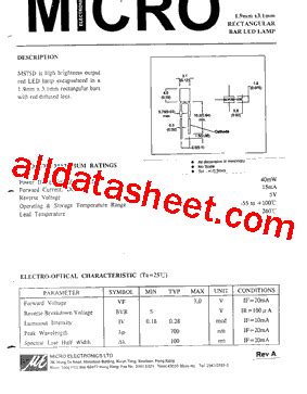 MS75 Datasheet(PDF) - Micro Electronics