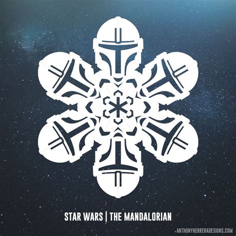 Mandalorian Snowflake Template