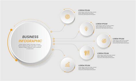 Bedrijf Infographic Sjablonen Modern Spiraal Infographics Schuiven