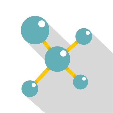 Ícone De Estrutura Da Molécula Azul Ilustração Plana Do ícone Vetor De Estrutura De Molécula