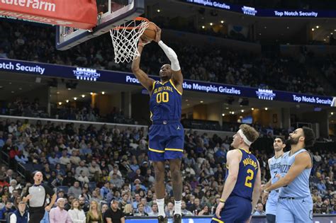 Jonathan Kuminga Brandin Podziemski Lead Warriors Past Grizzlies