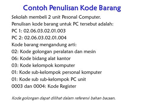 Kode Inventaris Barang Sekolah