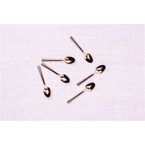Lot de 6 petites cuillères en inox cuivre Nude Maisons du Monde