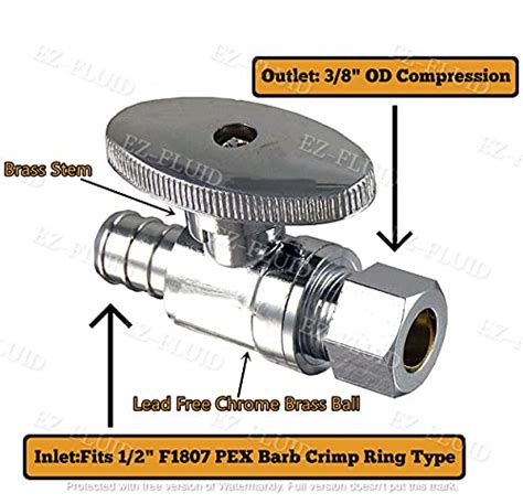 Ez Fluid Pex Valve Od Compression X Pex Fittings Turn Lf