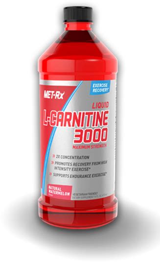 Liquid L-Carnitine 3000 by MET-Rx at Bodybuilding.com - Best Prices on ...