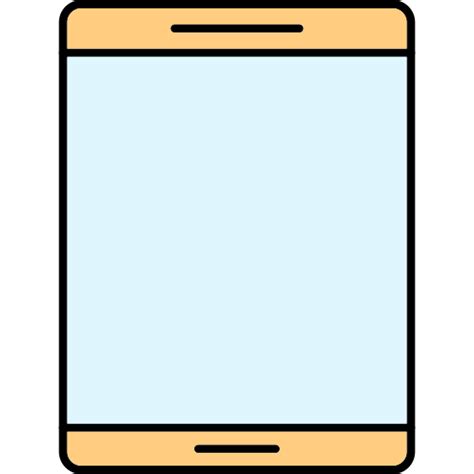 Tablet Generic Thin Outline Color icon