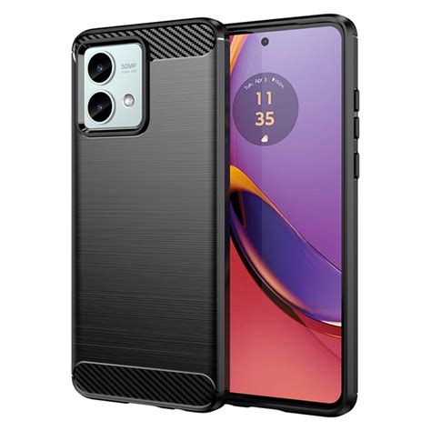 TectTech Motorola Moto G84 TPU Skal Brushed Black Teknikmagasinet