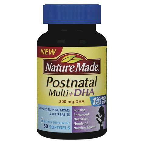 Nature Made Postnatal Multi Dha Softgels 60ct Multivitamin Postnatal Nursing Mom