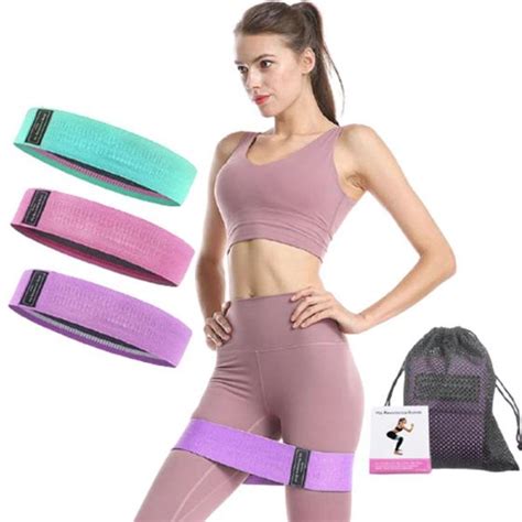 Kit Hip Band 3 Faixas Elasticas Thera Band Extensor 3 Níveis Para