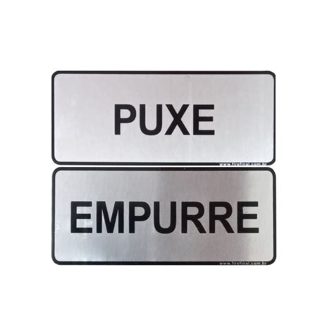 Conjunto Placas Informativa Puxe Empurre Adesiva Aluminio Leroy Merlin