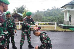 Tradisi Penerimaan Warga Baru Dan Laporan Korps Calon Danyonif Jy