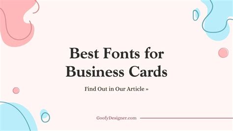 23 Business Card Fonts That Will Reflect Your Brand's Personality