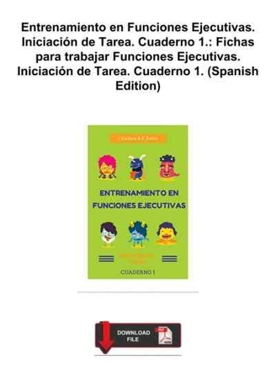 Pdf Read Online Entrenamiento En Funciones Ejecutivas Iniciaci N