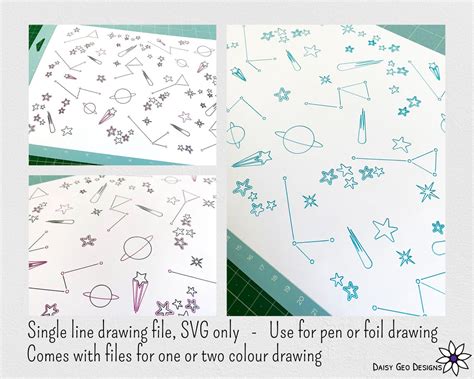 Galaxy Stars Svg Seamless Pattern For Cricut And Silhouette Outer