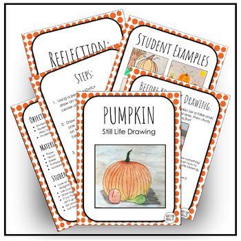 Pumpkin Still Life Drawing - Simple Drawing Steps for a Fall Lesson! 