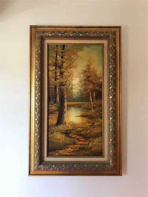 Lot Beautiful Original Oil On Canvas Painting Signed By