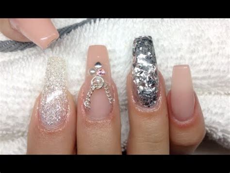 How To Nude Nails Coffin Ballerina Nail Shape YouTube