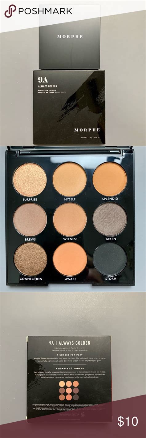 Morphe 9a Always Golden Artistry Palette Morphe Artistry Eyeshadow