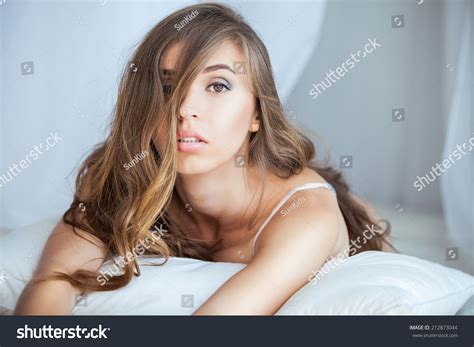 Sexy Beautiful Woman Wearing Lingerie Bed Stock Photo Shutterstock
