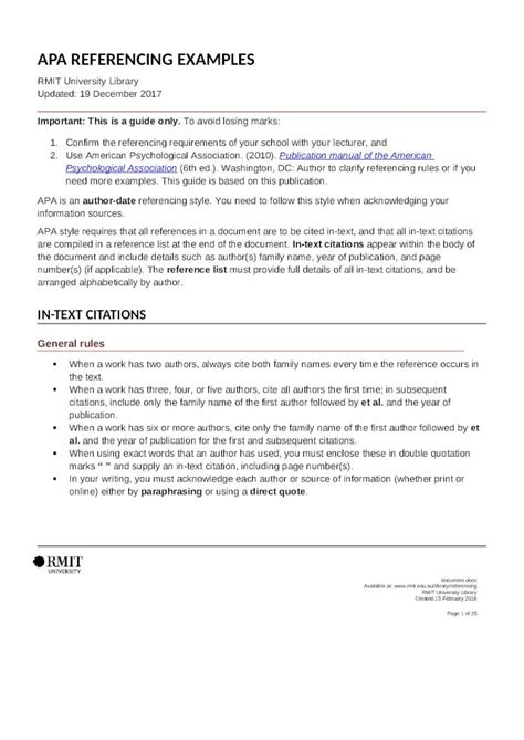 Docx Harvard Referencing Rmit University Library Guide · Web