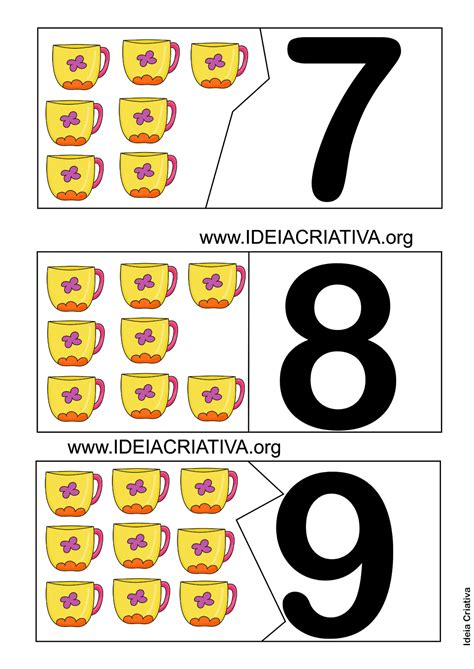 Matemática Infantil Jogo de encaixe número e quantidade Alice no País