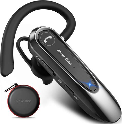 New Bee Bluetooth Headsets With Dual Mic V50 Handsfree Bluetooth Earpiece With 25 Hrs Talking