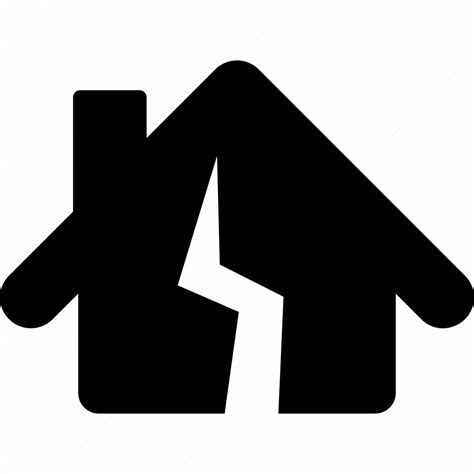 Broken Damage Earthquake Home House Repair Icon Download On