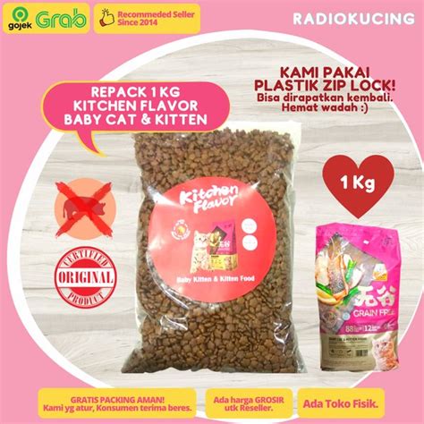 Jual Kitchen Flavor Baby Cat Kitten 1 Kg Repack Grain Free Makanan