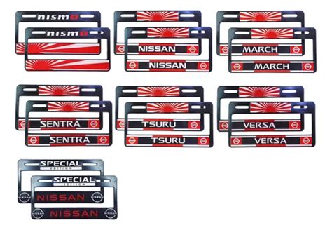 Set 2 Portaplacas Universal Auto Camioneta Europeo Nissan Meses Sin