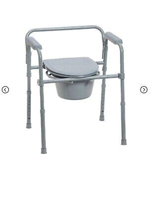 Drive Medical 11148 1 Folding Steel Bedside Commode For Up To 350lbs