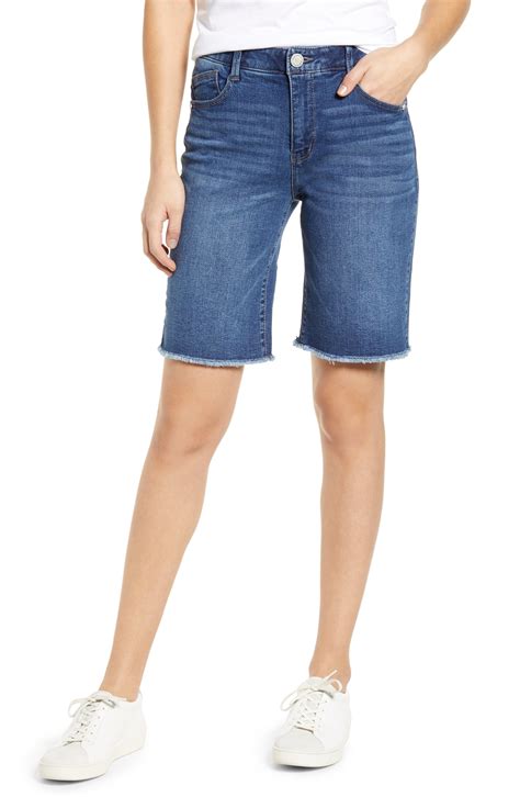 Wit And Wisdom Absolution Retro High Waist Denim Bermuda Shorts