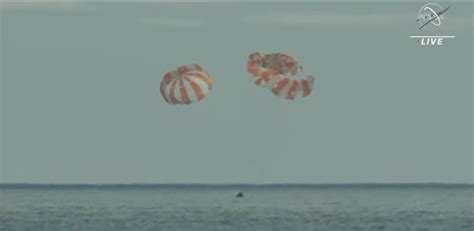 Splashdown Nasas Artemis 1 Orion Capsule Lands In Pacific To End Epic