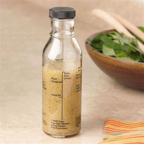 Salad Dressing Bottle With Recipes