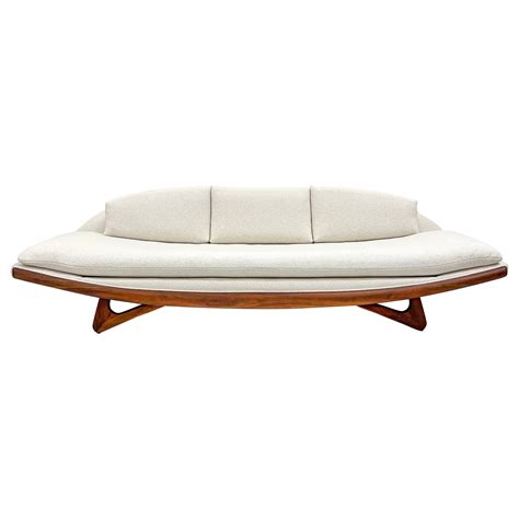 Boomerang Sofa With Walnut Frame By Adrian Pearsall Usa 1960s At 1stdibs