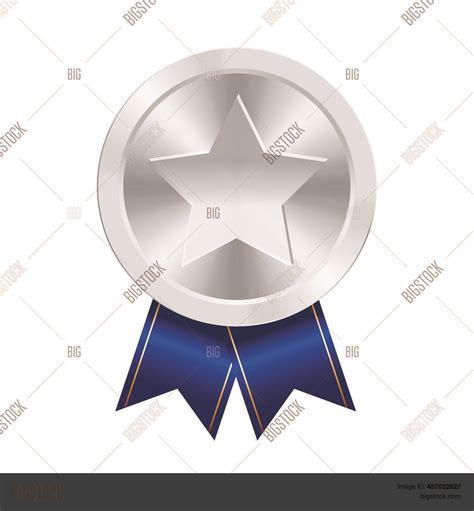 Silver Award Medal Vector And Photo Free Trial Bigstock