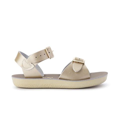 Saltwater Sandals Surfer In Gold Kids Of Eltham
