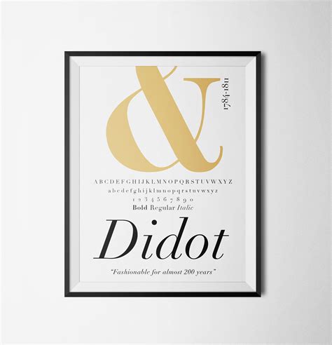 Didot Type Specimen Poster Behance