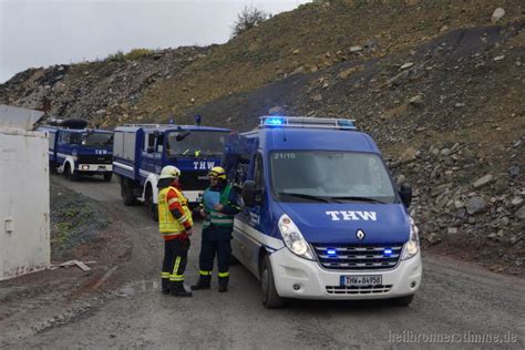 THW OV Künzelsau Großübung im Laibacher Steinbruch