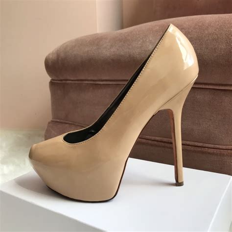 Nude Report Signature Patent Platform Heels Gem