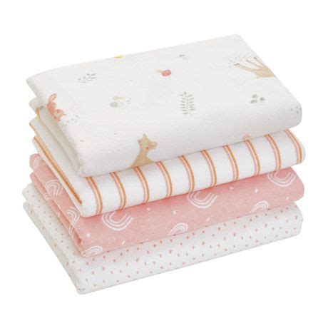 George Baby Flannel Receiving Blankets Pack Organic Cotton Walmart Ca