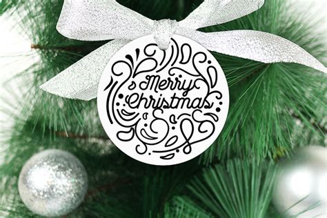 Christmas Round Ornament Svg Bundle Vol Artbubbles